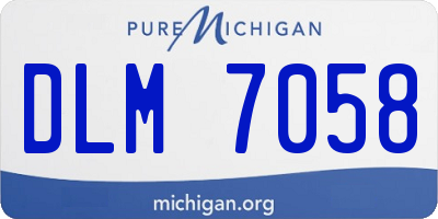 MI license plate DLM7058