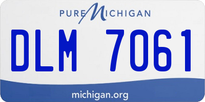 MI license plate DLM7061