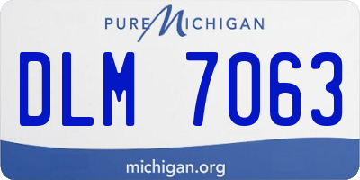 MI license plate DLM7063
