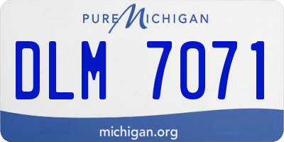MI license plate DLM7071