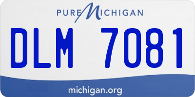 MI license plate DLM7081