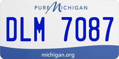 MI license plate DLM7087