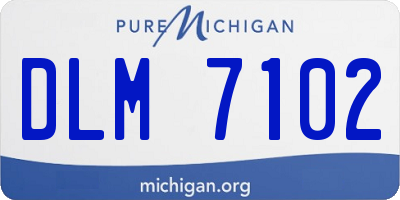 MI license plate DLM7102