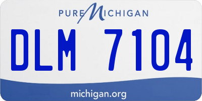 MI license plate DLM7104