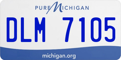 MI license plate DLM7105