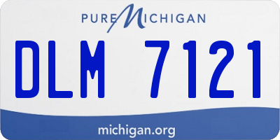 MI license plate DLM7121