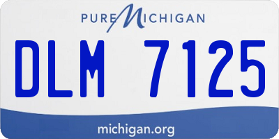 MI license plate DLM7125