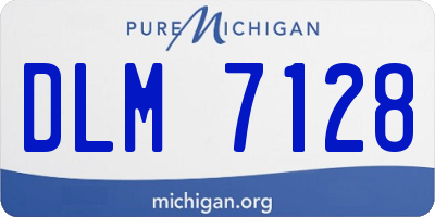 MI license plate DLM7128