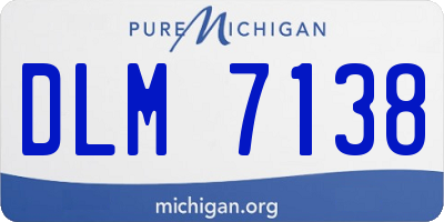 MI license plate DLM7138