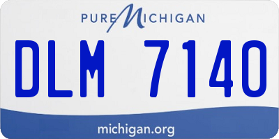 MI license plate DLM7140