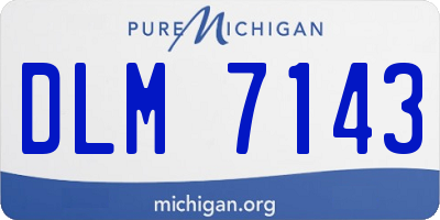 MI license plate DLM7143