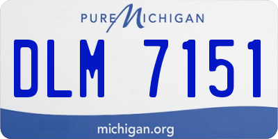 MI license plate DLM7151