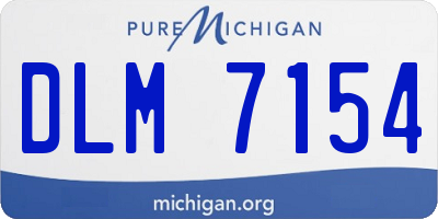 MI license plate DLM7154