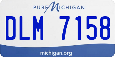 MI license plate DLM7158