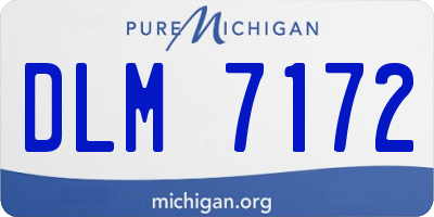 MI license plate DLM7172