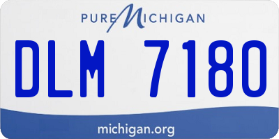 MI license plate DLM7180