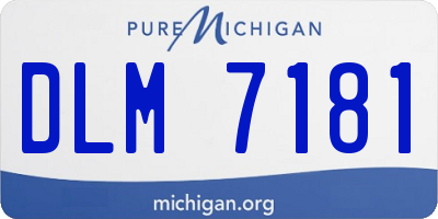 MI license plate DLM7181