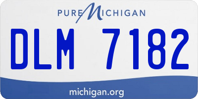 MI license plate DLM7182