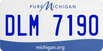 MI license plate DLM7190