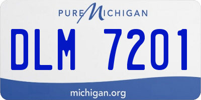 MI license plate DLM7201