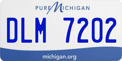 MI license plate DLM7202