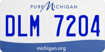 MI license plate DLM7204