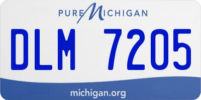 MI license plate DLM7205