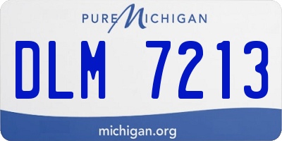 MI license plate DLM7213