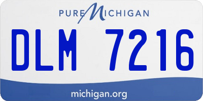 MI license plate DLM7216