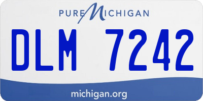 MI license plate DLM7242