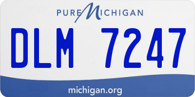 MI license plate DLM7247