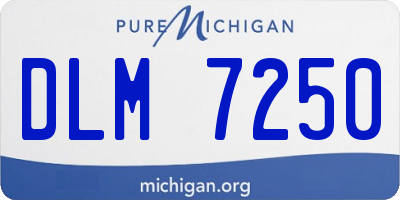 MI license plate DLM7250
