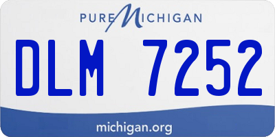 MI license plate DLM7252