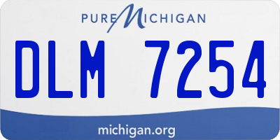 MI license plate DLM7254
