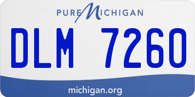 MI license plate DLM7260