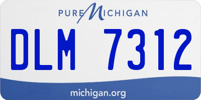 MI license plate DLM7312