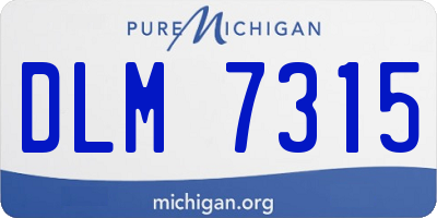 MI license plate DLM7315