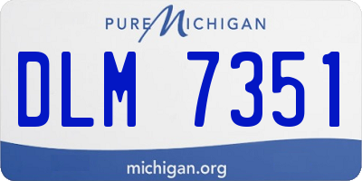 MI license plate DLM7351