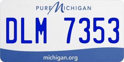MI license plate DLM7353
