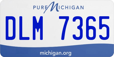 MI license plate DLM7365