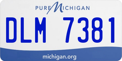 MI license plate DLM7381