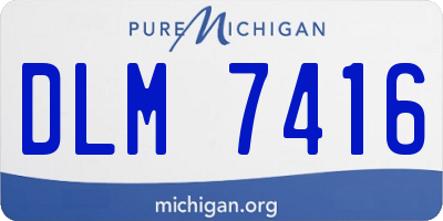 MI license plate DLM7416