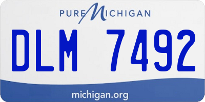 MI license plate DLM7492