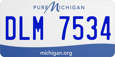 MI license plate DLM7534
