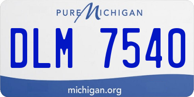 MI license plate DLM7540
