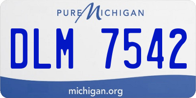 MI license plate DLM7542