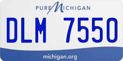 MI license plate DLM7550