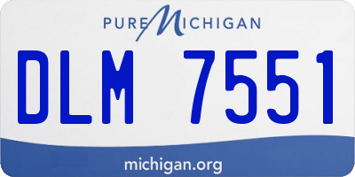 MI license plate DLM7551
