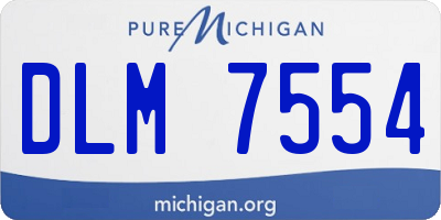 MI license plate DLM7554