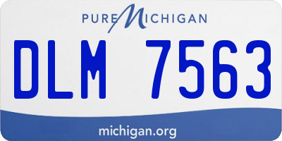 MI license plate DLM7563